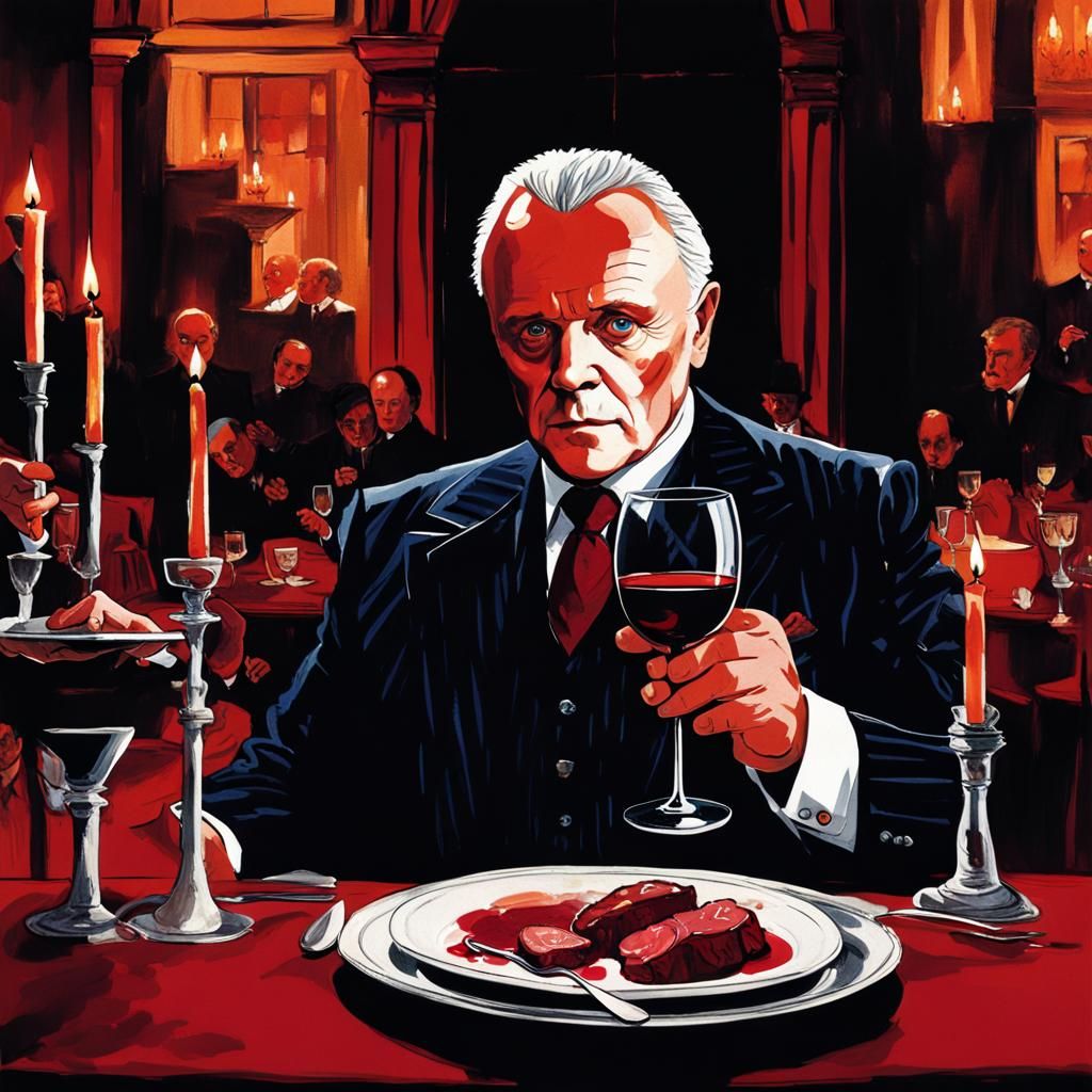 Hannibal Lecter Enjoying Dinner in Florence