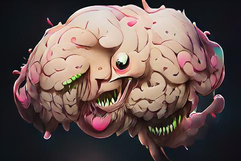 Creepy Monster Brain Concept Art in HD