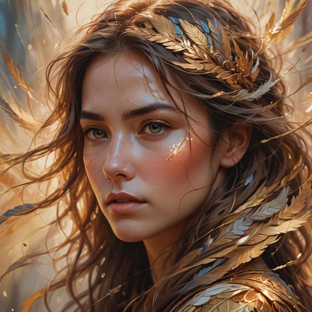 Ethereal Portrait of a Determined Woman