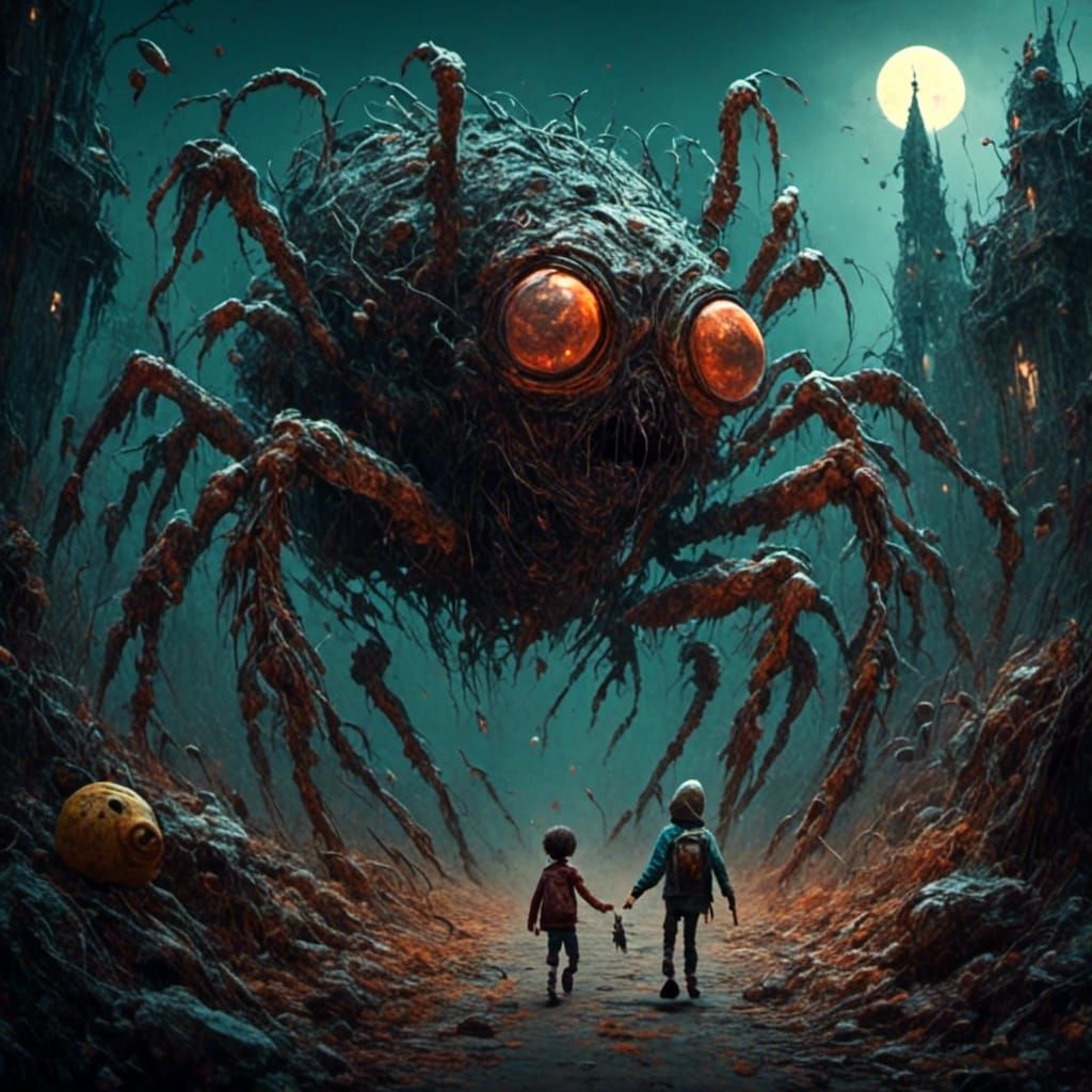 Giant Slimy Bugs Attack Scared Little Boy