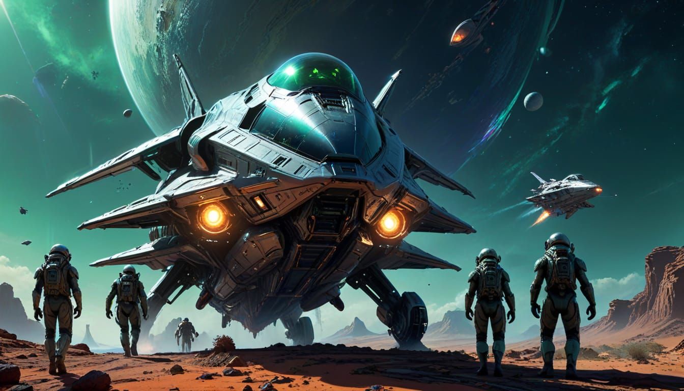 Alien Explorers Discover Crystalline Planet