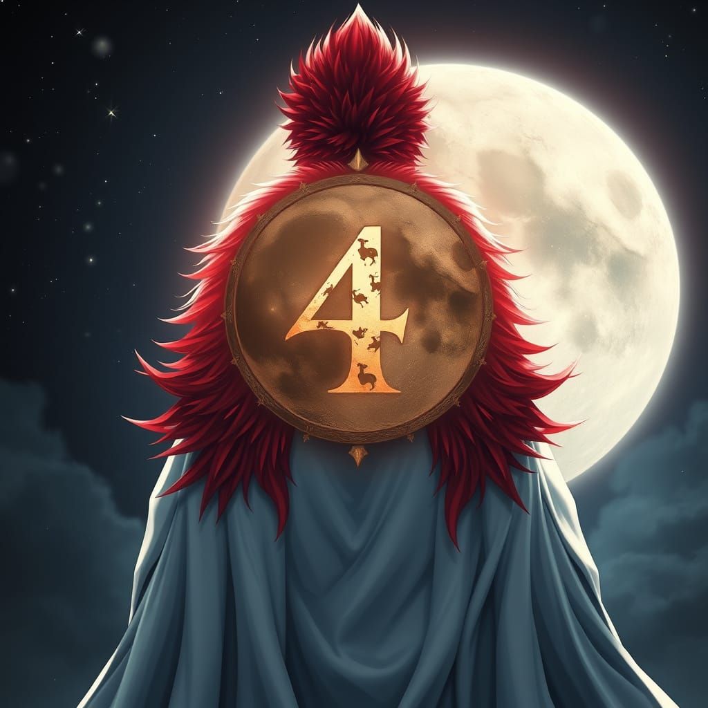 Epic Anime Warrior with Celestial Cloak