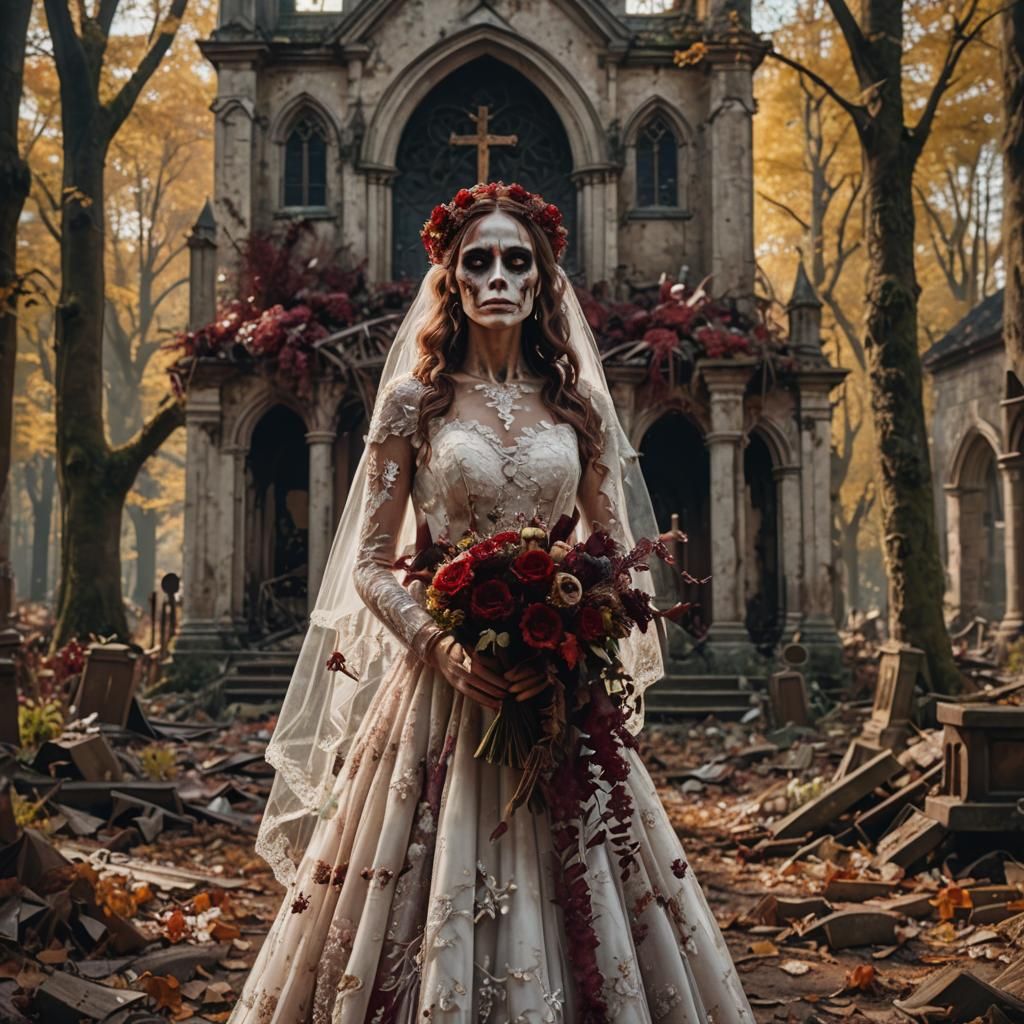 Undead Bride in Abandoned Church