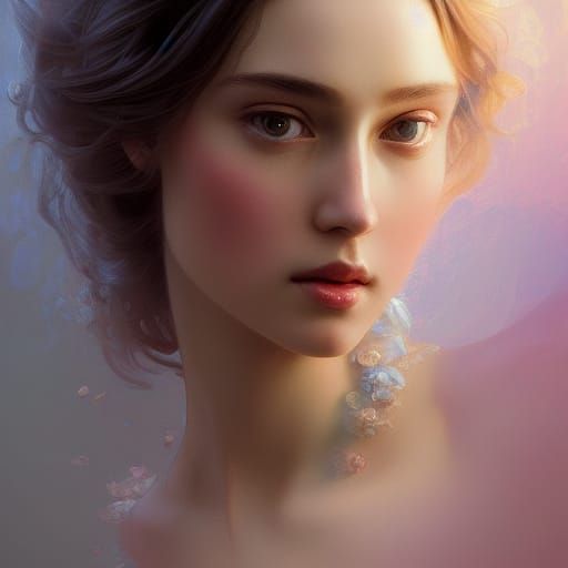 Baroque Princess Portrait in Hyperdetailed Lighting