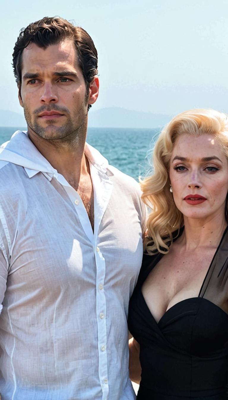 Henry Cavill Posing with Marilyn Monroe Bride