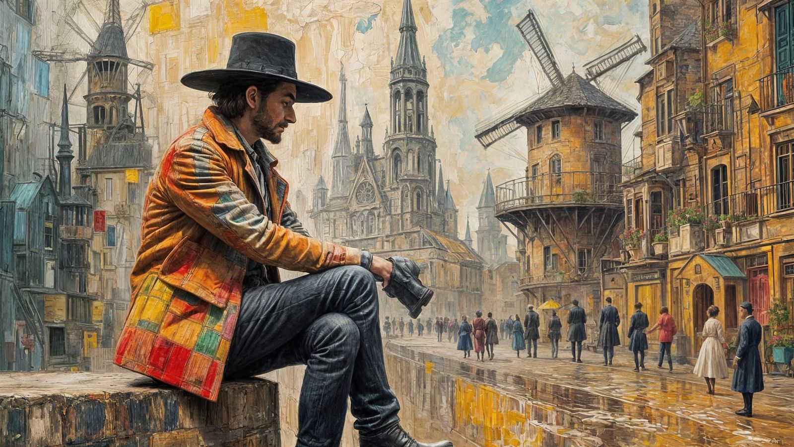 El Bohemio Depicts Erik Satie at Moulin de la Galette