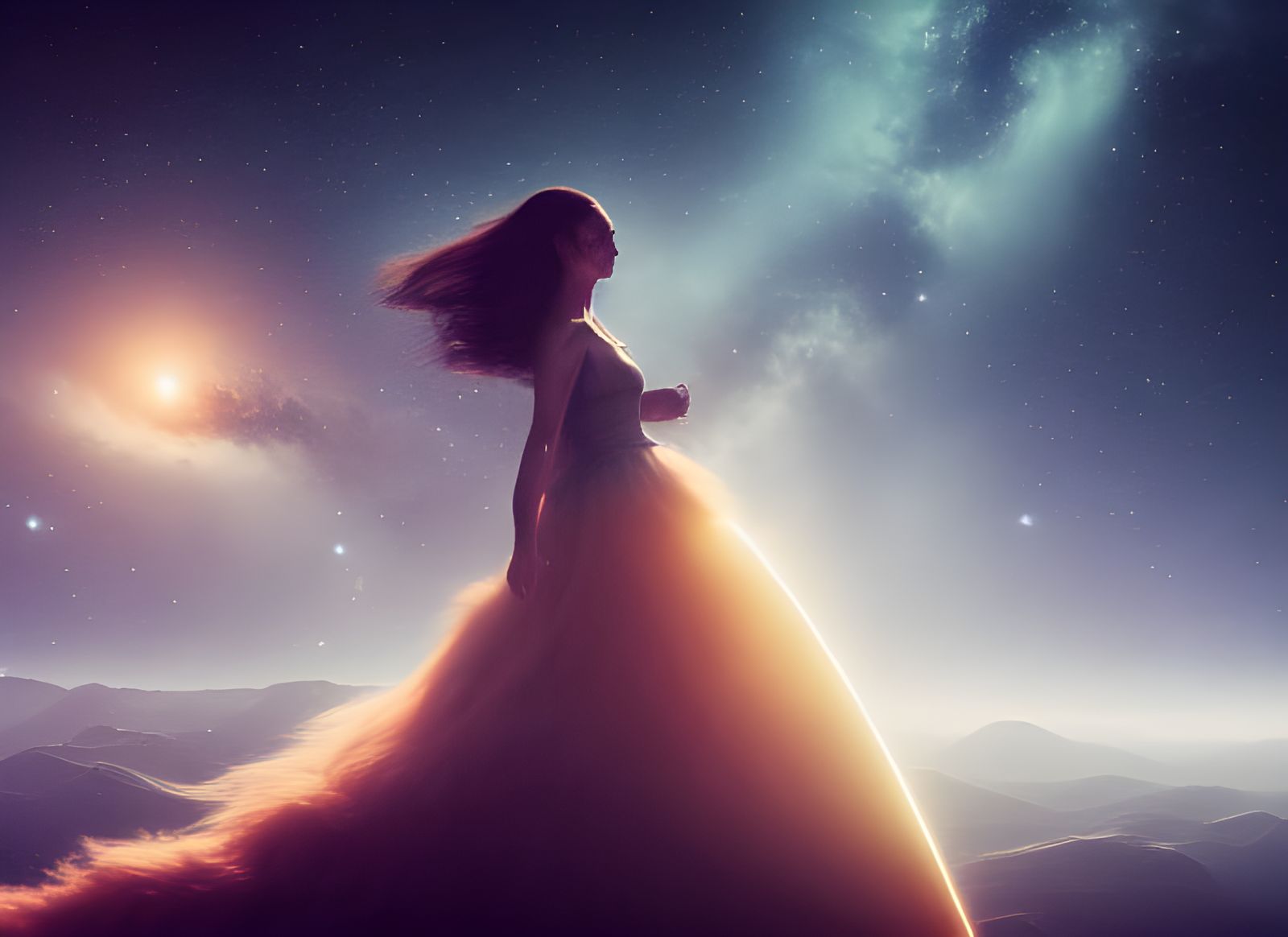 Space-Time Journey: Photorealistic Concept Art