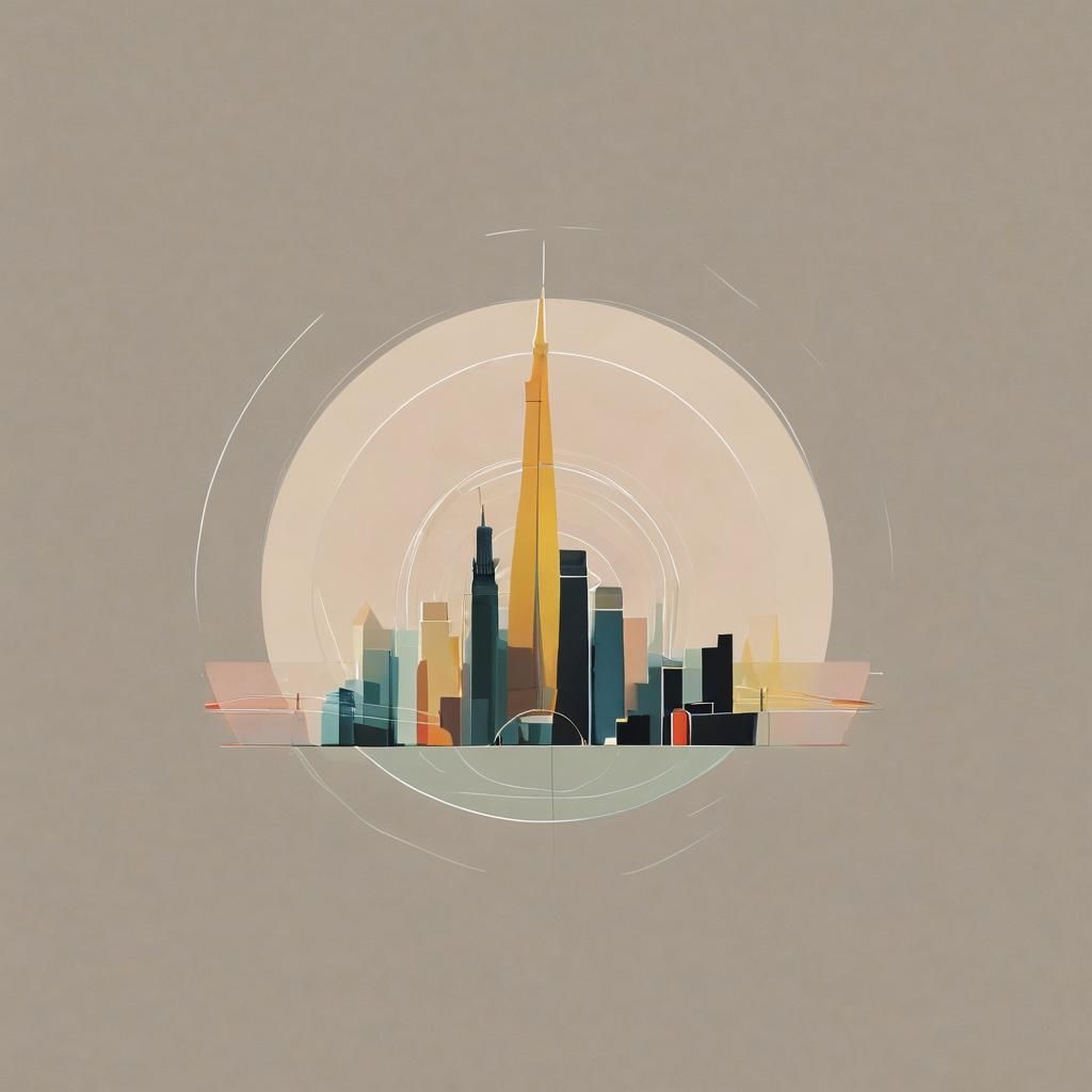 Minimalist Collage of Canadian Landmarks in Pop Art Style