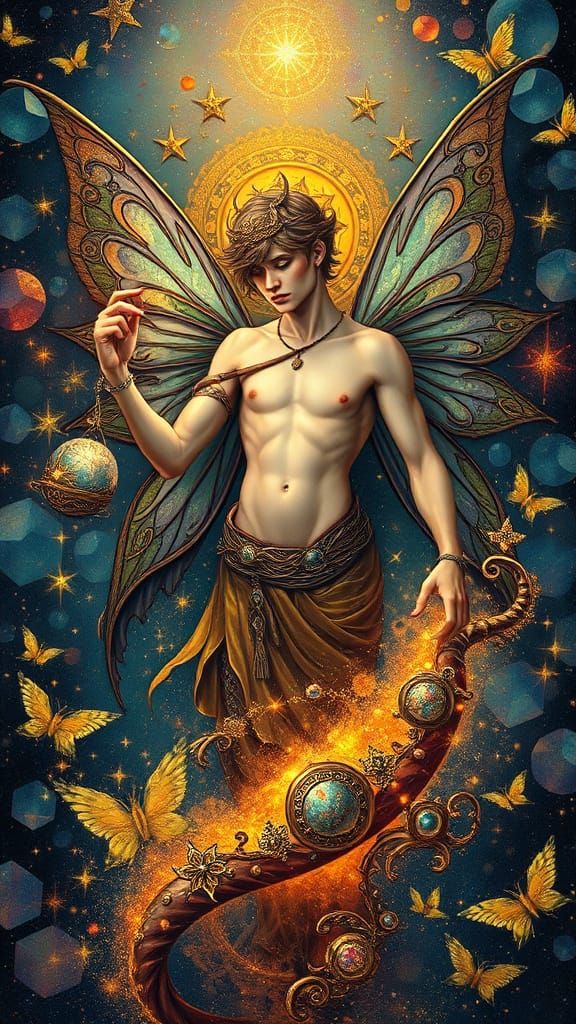 Fairy Alchemists Star Dust Moebius contrasting colors deep c...