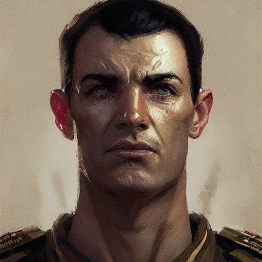 Sinister Military Leader Portrait in Dark Fantasy Style
