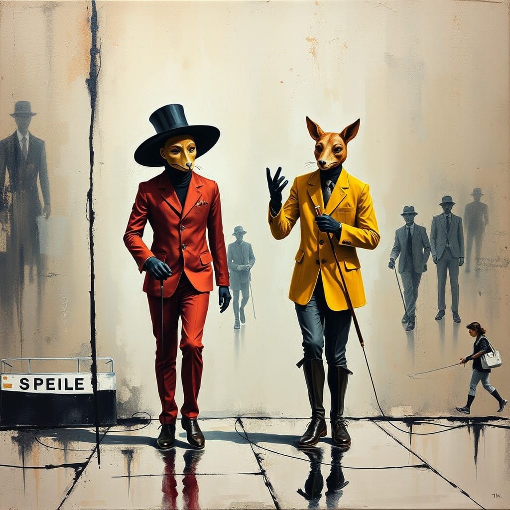 Avant-Garde Surrealists in Whimsical Street Performance