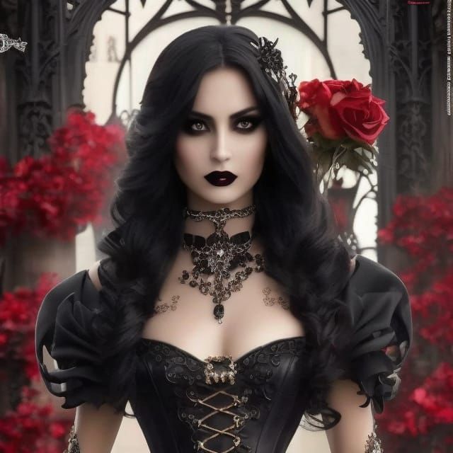 Gothic Princess Portrait in Royo Style