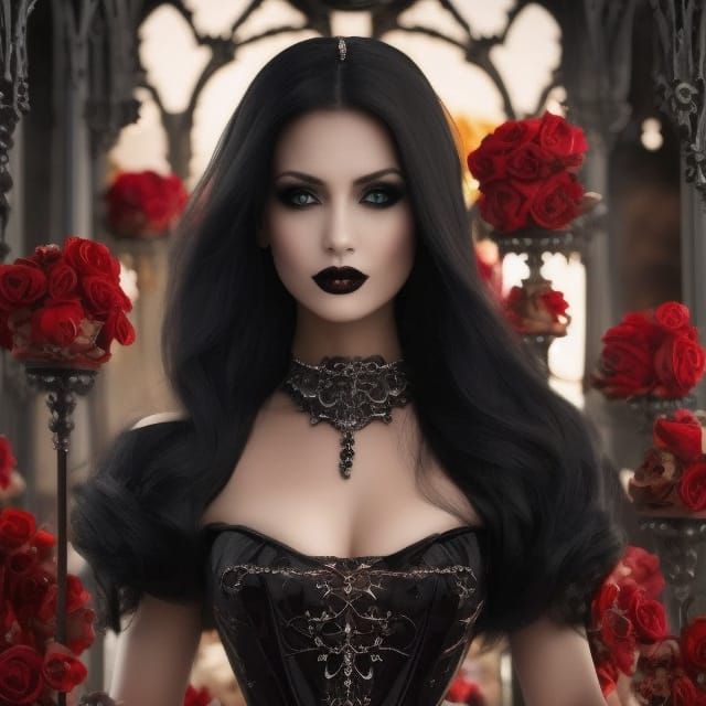 Gothic Princess with Stunning Features in Royo Style