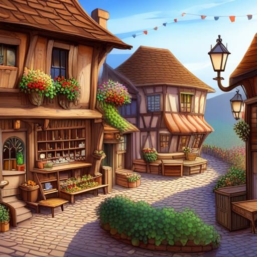 Picturesque Medieval Tavern in Renaissance Style