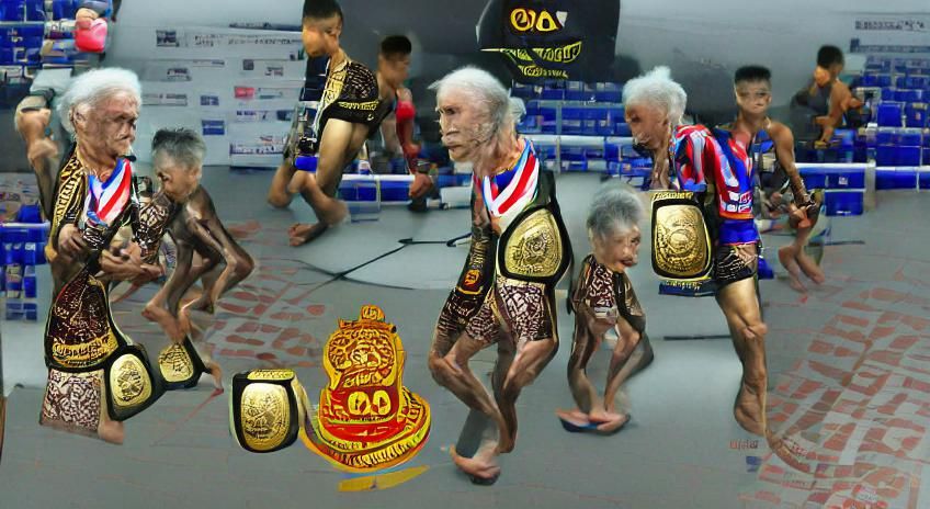 Futuristic Muay Thai Championship in the 2050s