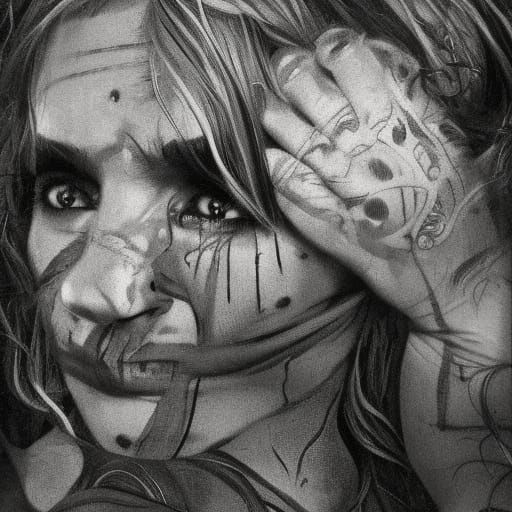 Detailed Portrait with Dynamic Lighting in Art Nouveau Style