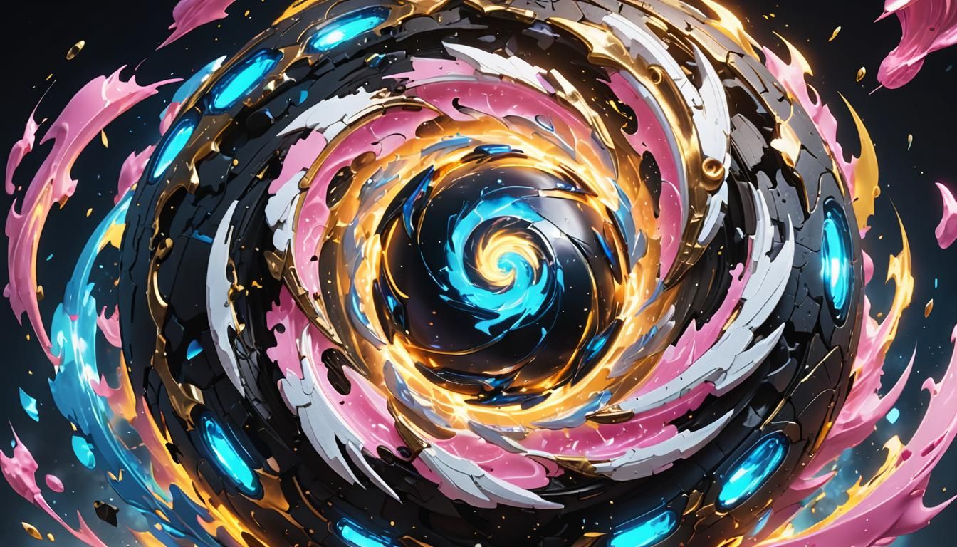 Shimmering Power Stone with Origami Details