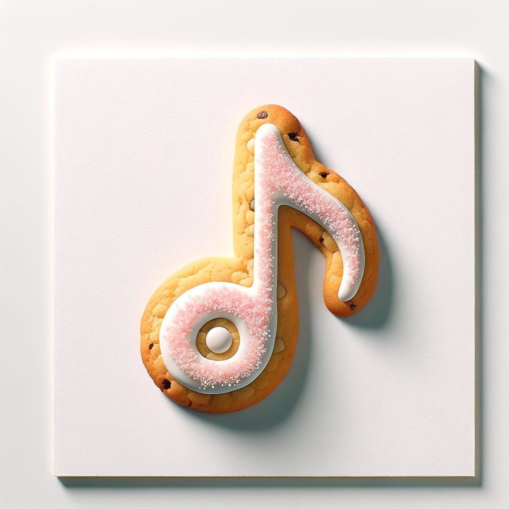 Musical Note Cookie with Sugar Frosting