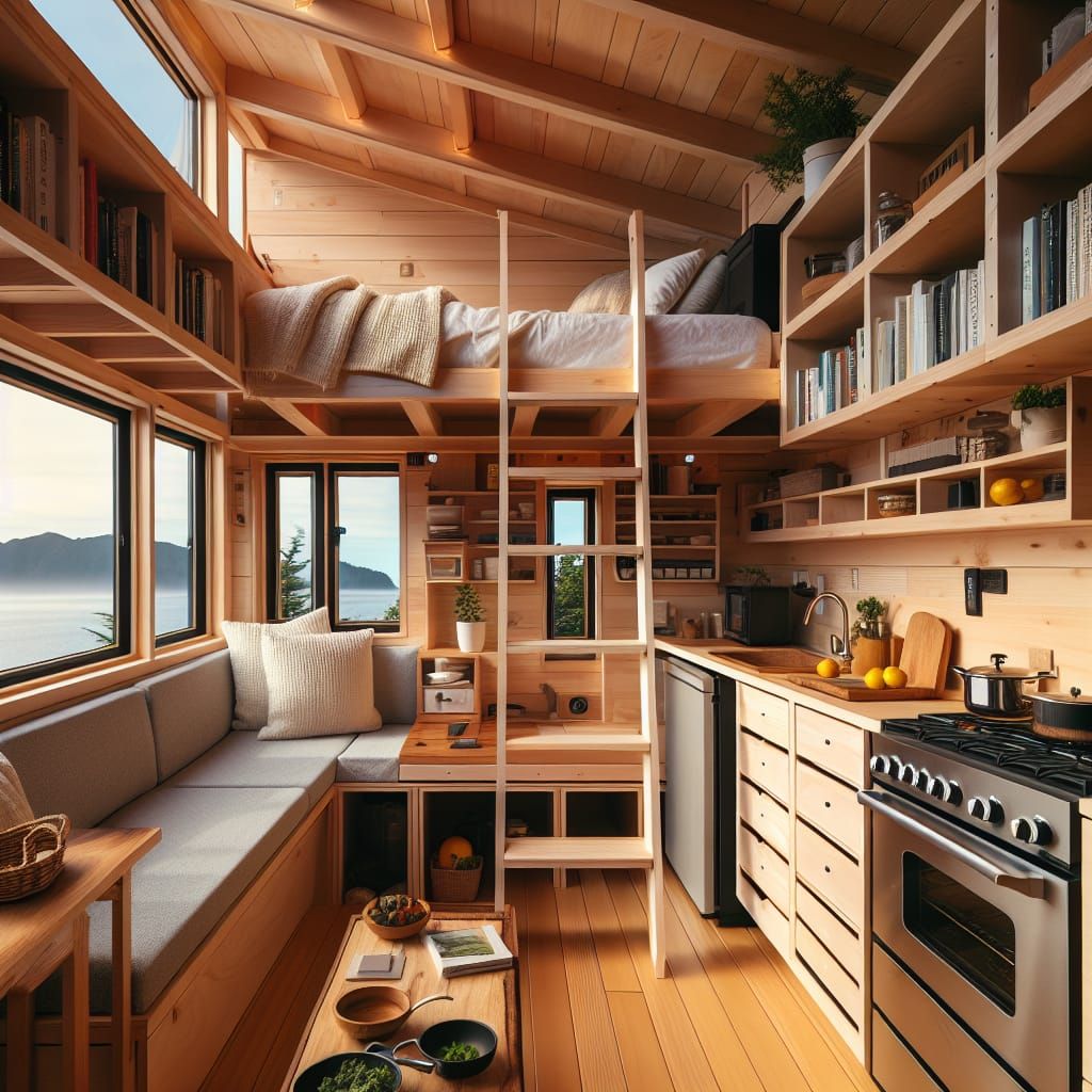 Cozy Tiny House with Lofted Bed and Ocean Views in Minimalis...