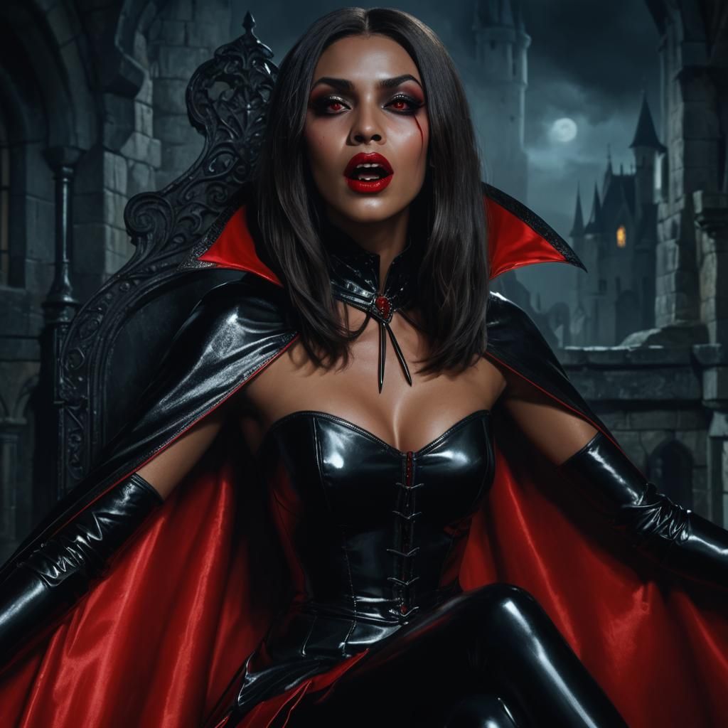 Vampire Arising in Castle Basement, Matte Painting