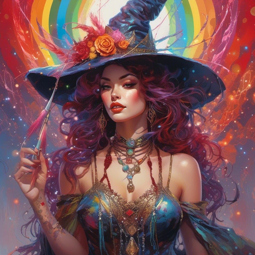 Rainbow Witchcraft with Unicorn in Deep Color