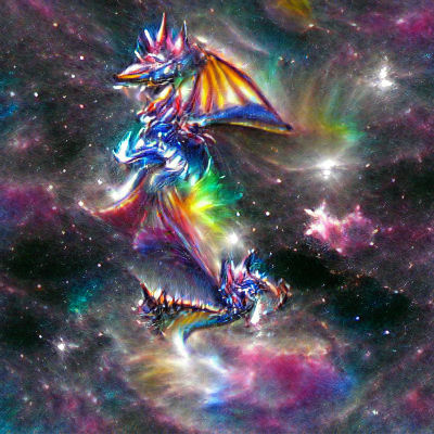 Dragon-Shaped Galaxy in Cosmic Clouds