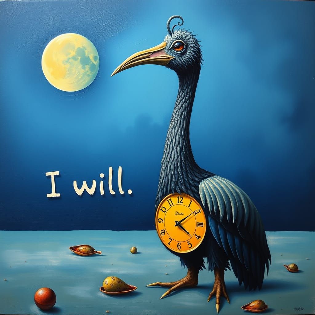 Surreal Dodo's Declaration: A Dreamlike Departure