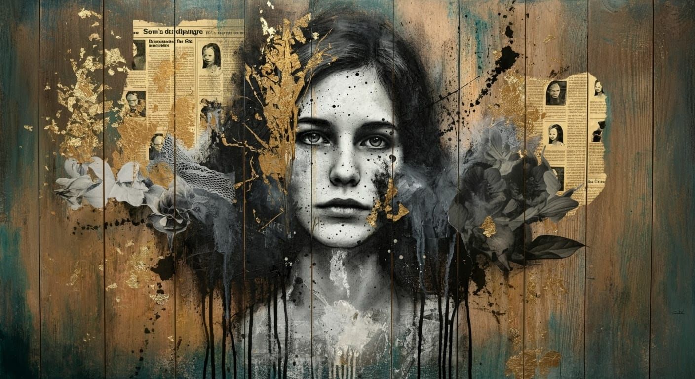 Echoes of Absence: A Haunting Surrealist Collage