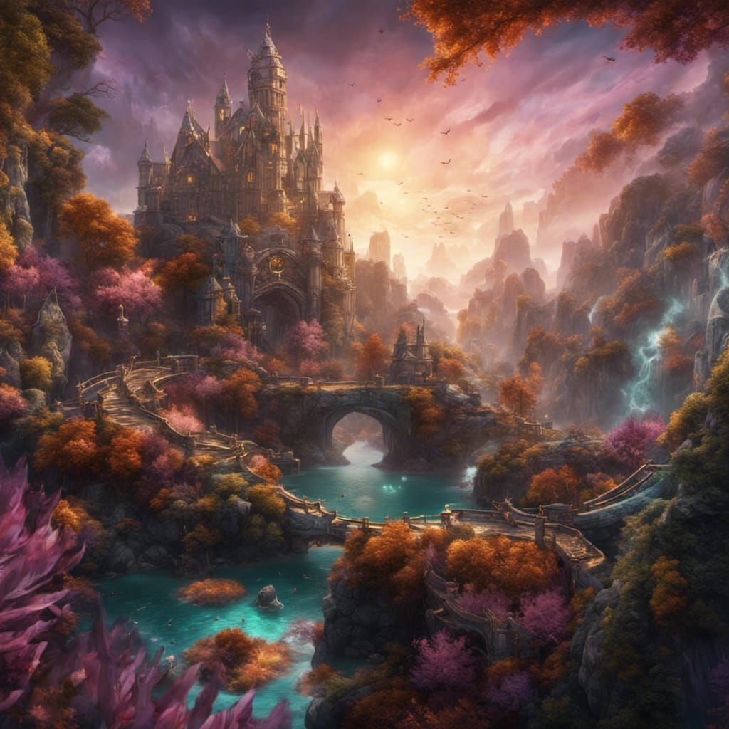 Fantastical Matte Painting of Abundance and Creativity