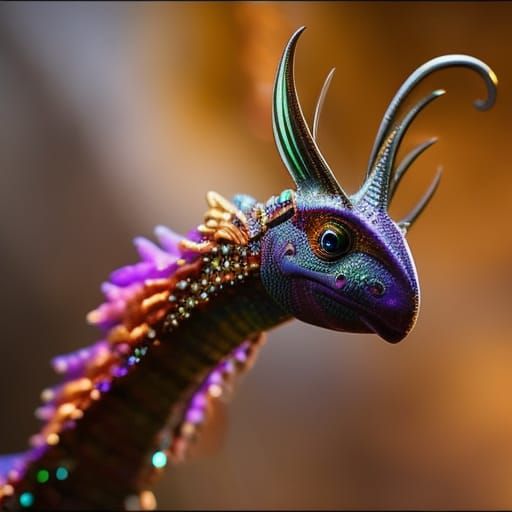 Bejeweled Sea Creature in 3D Digital Art Style