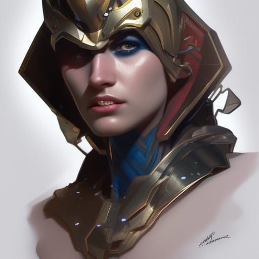 Detailed Portrait of a Monster Superhero