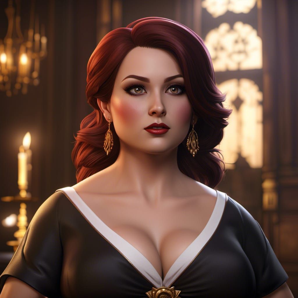 Gothic Housewife in Gold Country: Dark Fantasy Art