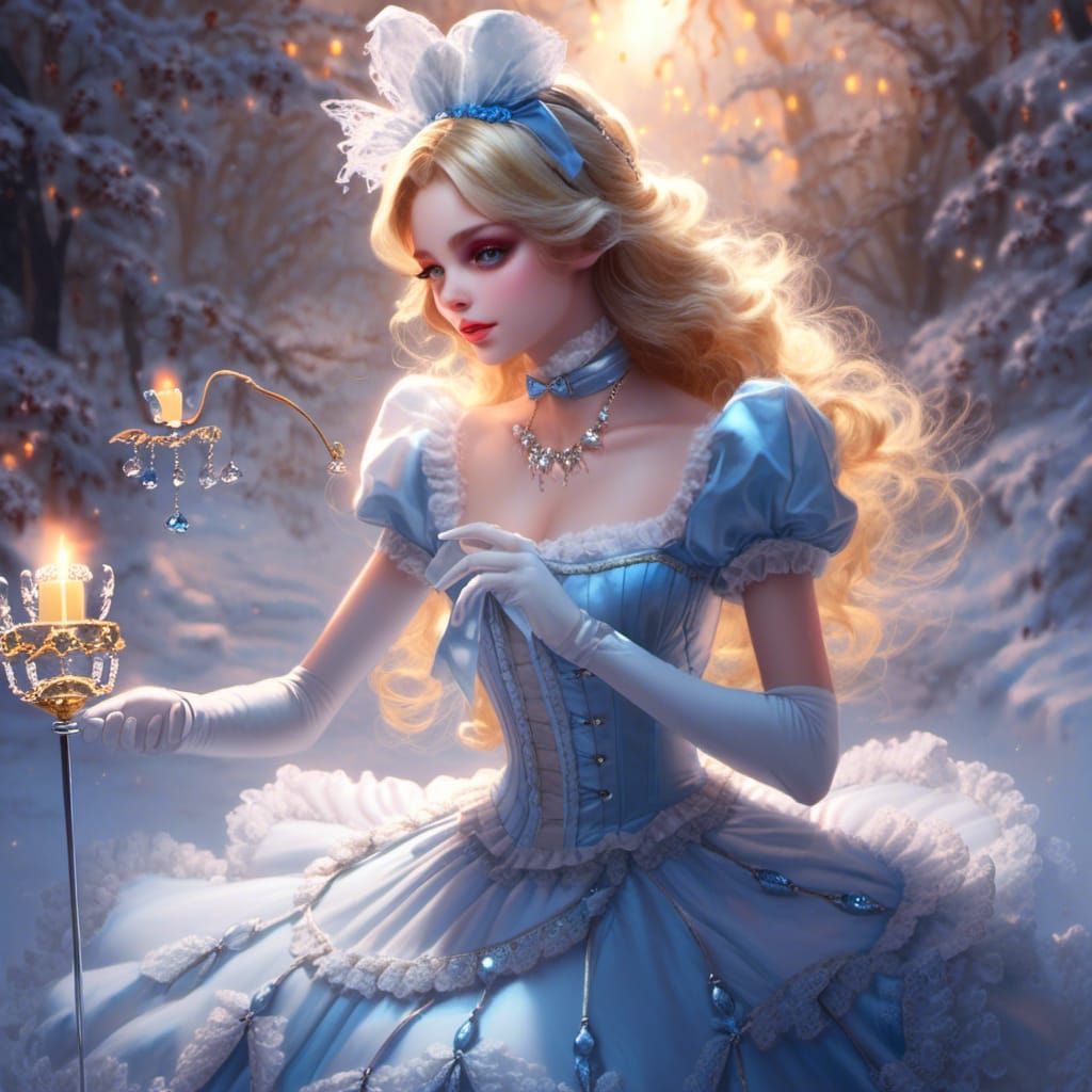 Icy Alice Marionette Digital Illustration