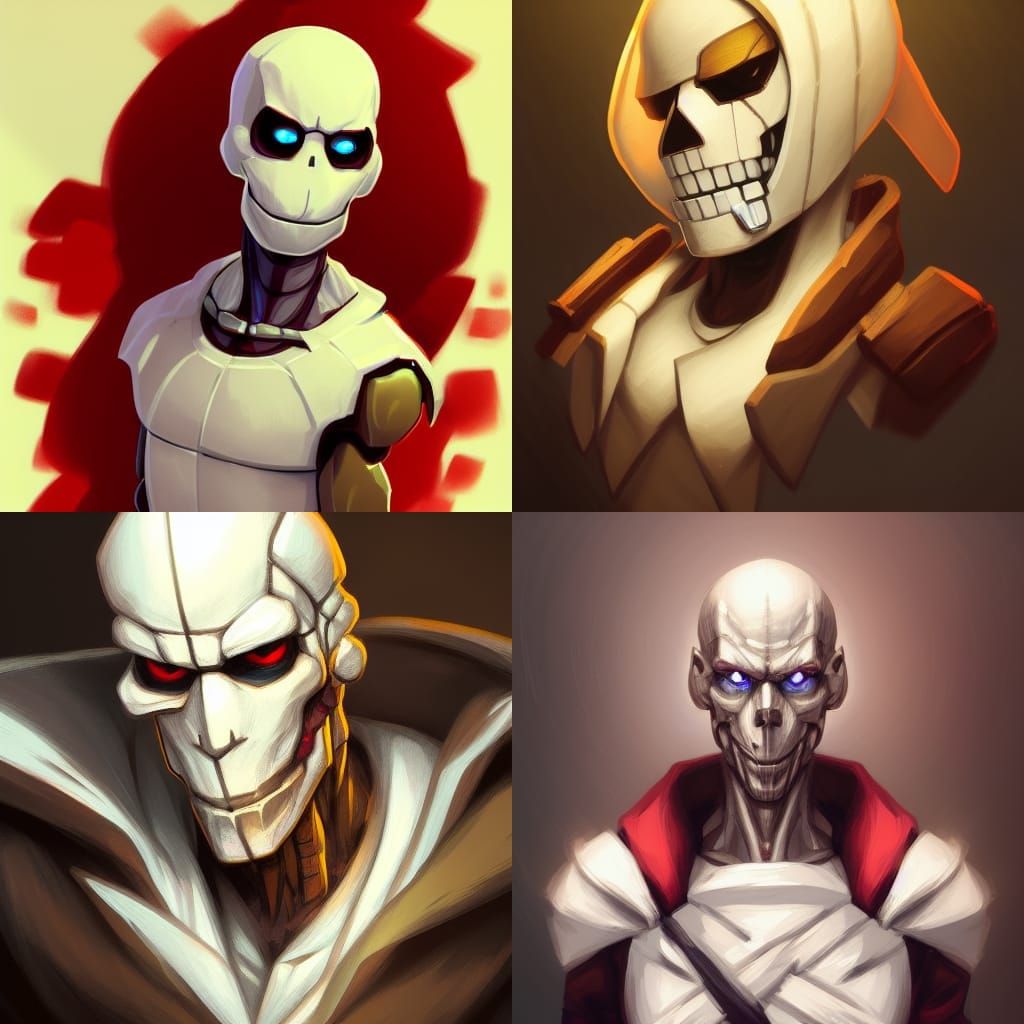 Papyrus Undertale Portrait in Artstation Style
