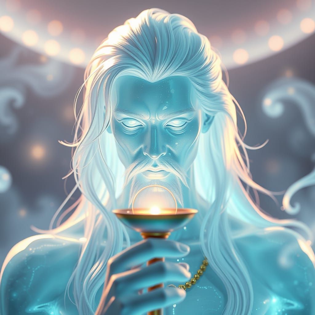 Crystal Beefcake Genie Emerges from Lamp