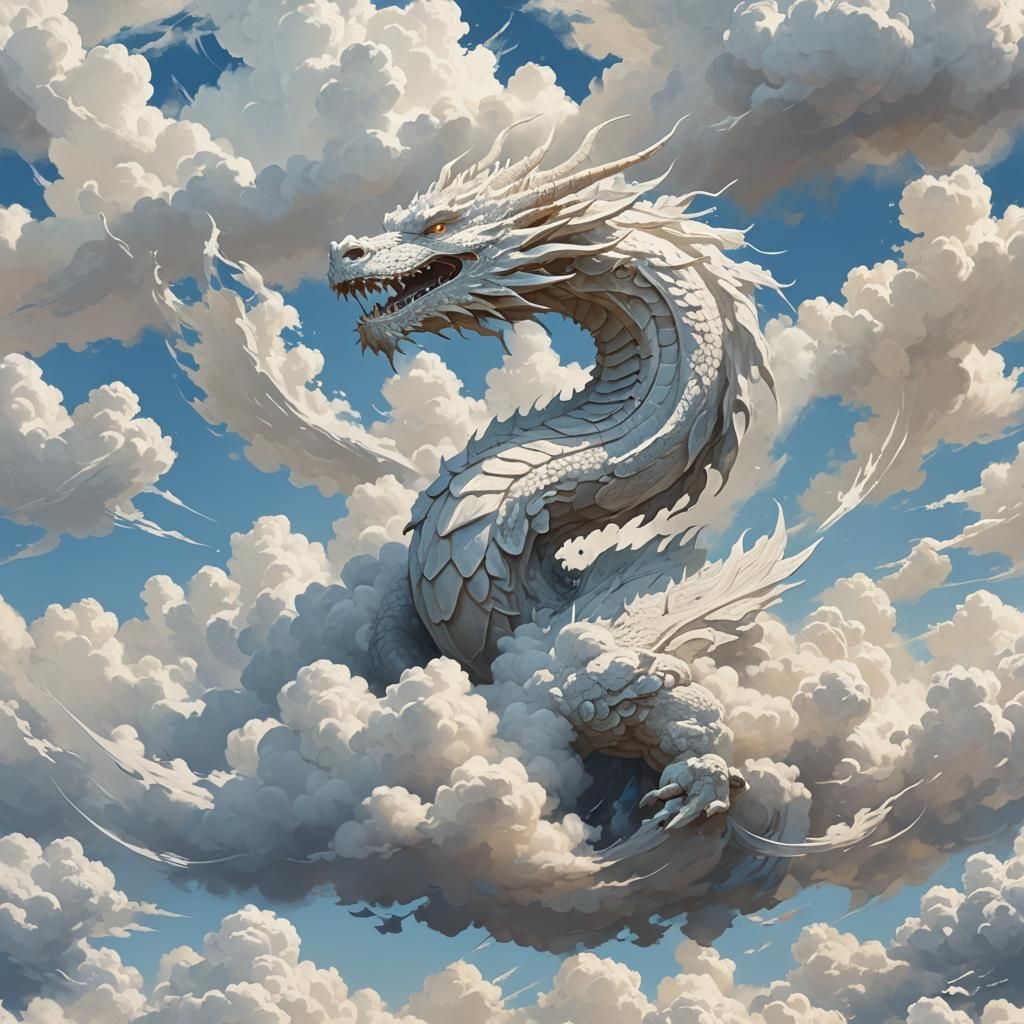 Dragon Cloud in Impressionistic Concept Art