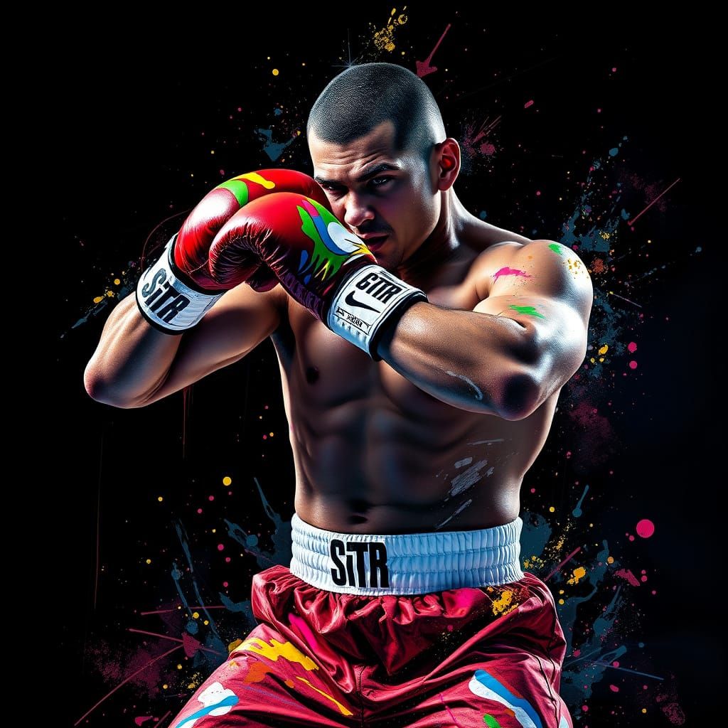 Vibrant Street Art Boxer