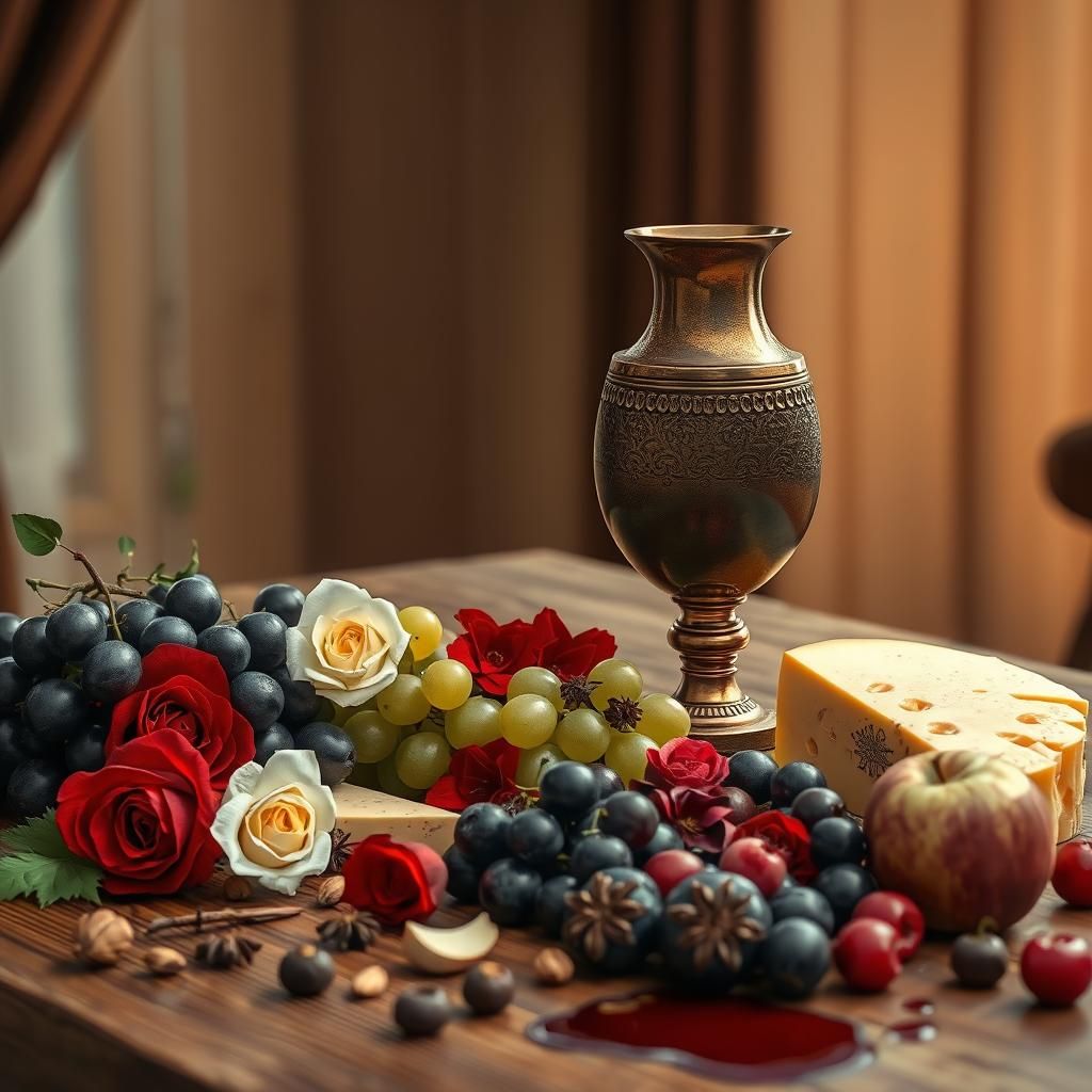 Scandinavian Still Life with Bronze Goblet