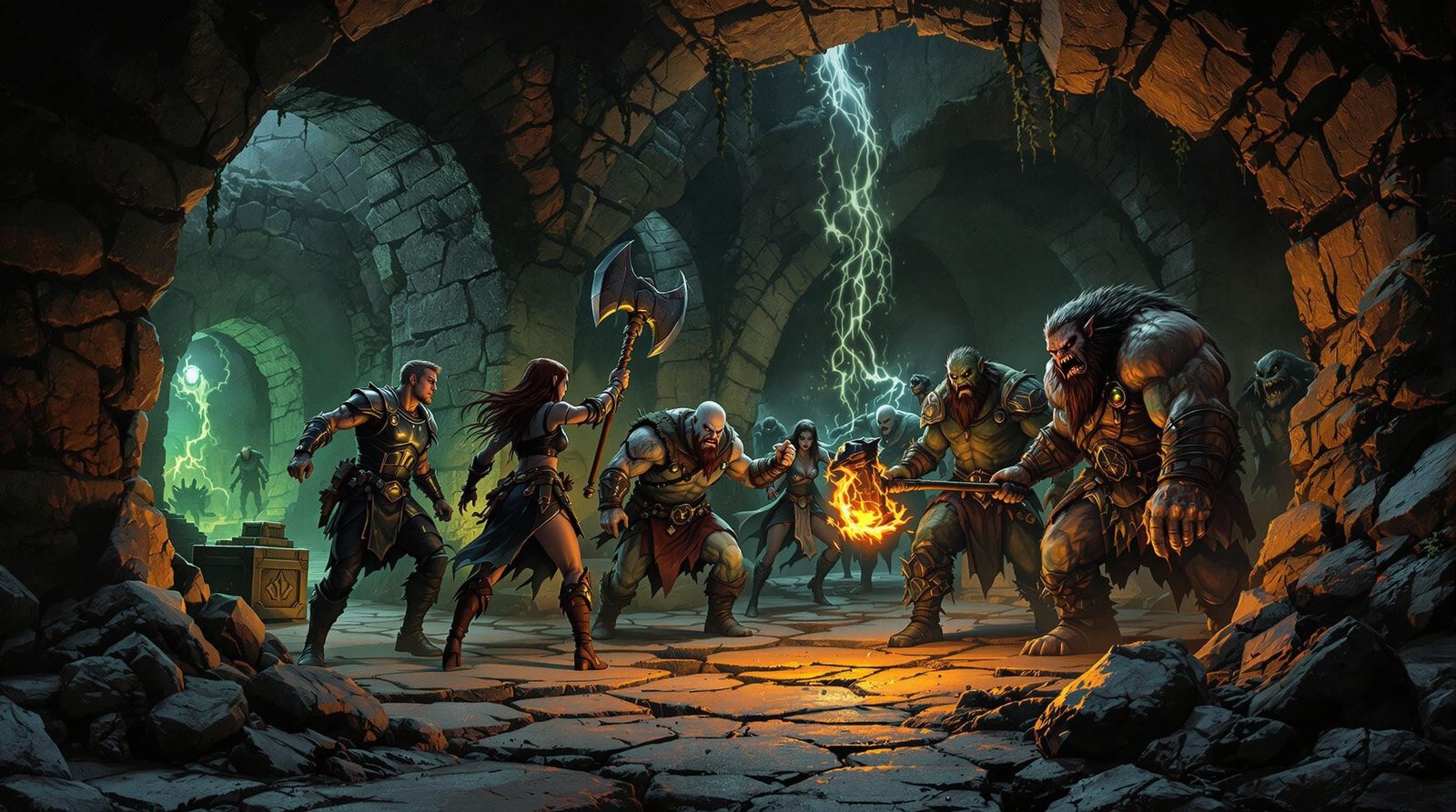 Heroes Venture into a Dark, Flickering Dungeon