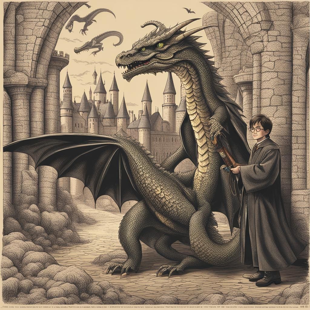 Harry Potter and Dragon AI Interpretation