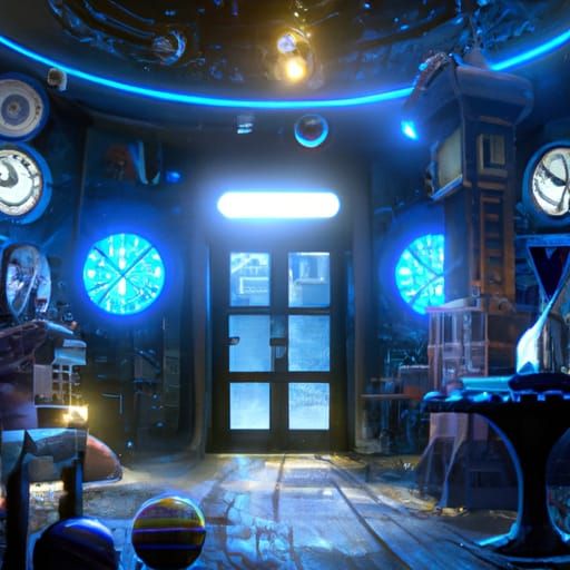 Dramatic Digital Painting of TARDIS Console Room