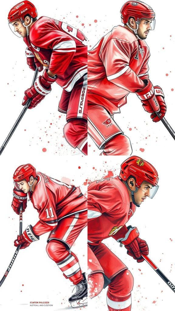 Hockey Player in Intense Pre-Game Focus