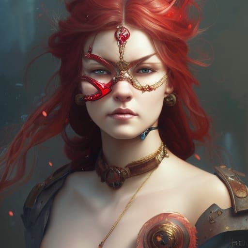 Dwarf Pirate Portrait in Digital Art Style