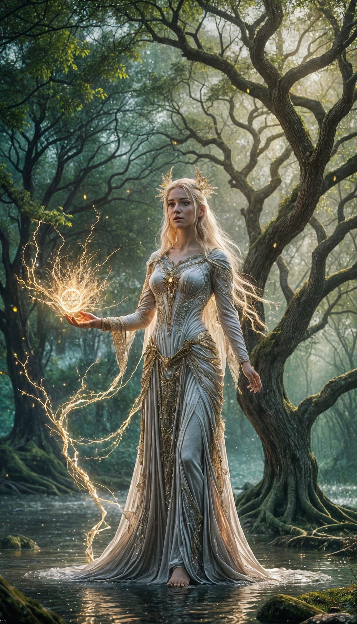 Luminous Forest Queen in Enchanted Forest