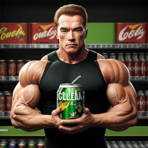 Arnold Schwarzenegger Promotes Healthy Green Cola