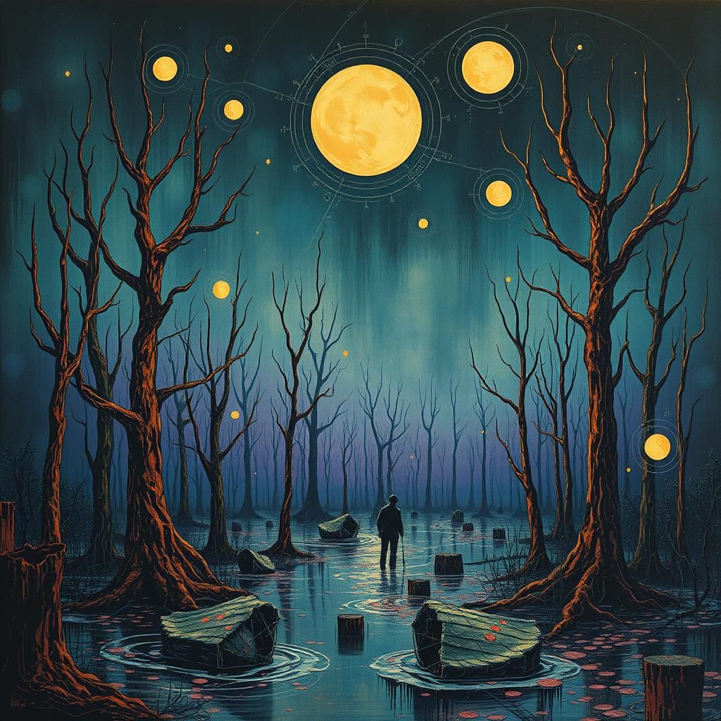 Dystopian Art Deco Heavy Metal Cover Art