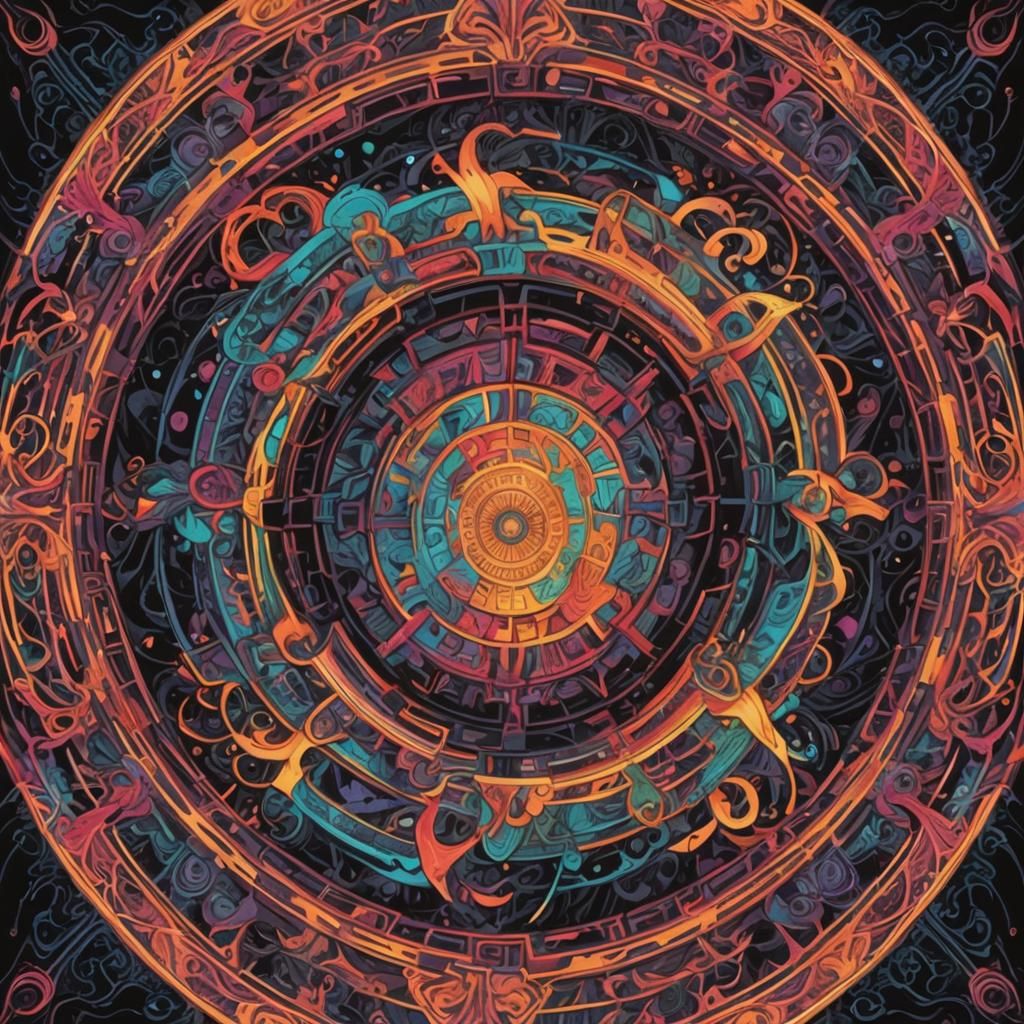 Mesmerizing Psychedelic Kaleidoscope of Vibrant Colors
