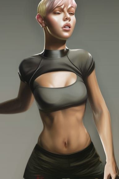 Hyperdetailed Girl Portrait in Sporty Outfit