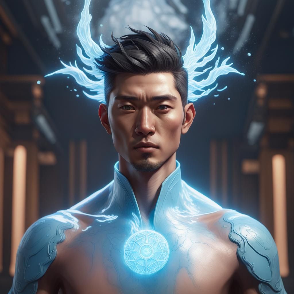 Radiant Energy Portrait in Hyperdetailed Art Style