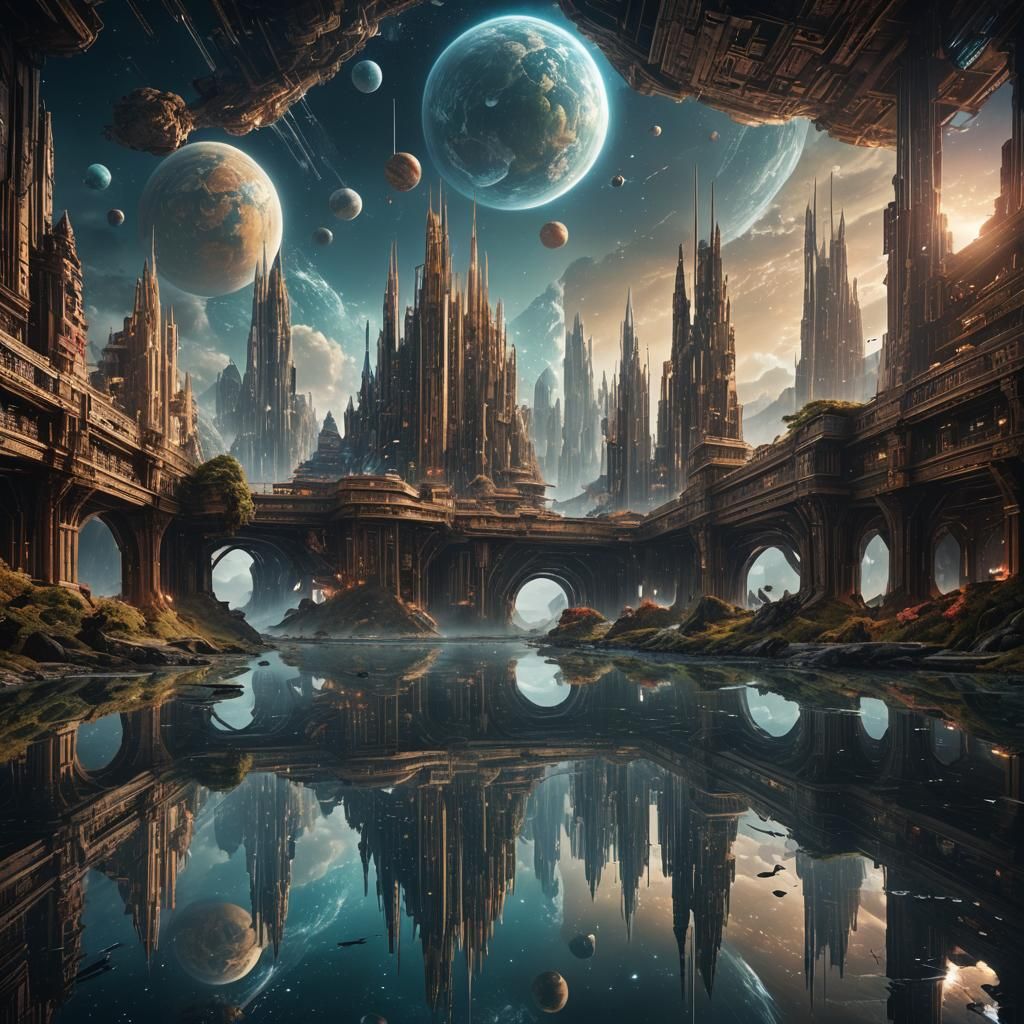 Reflective Space: Epic Digital Matte Painting